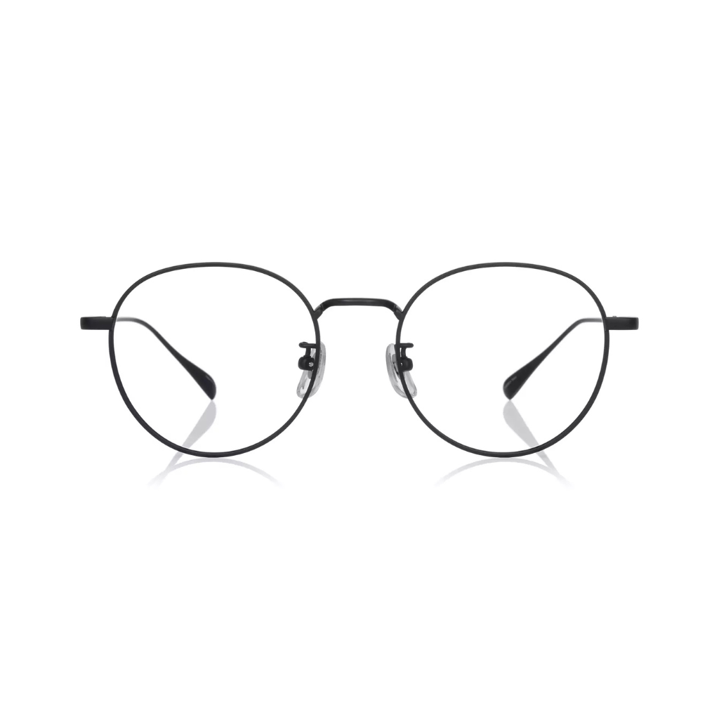 gọng kính metal cao cấp bst black in black