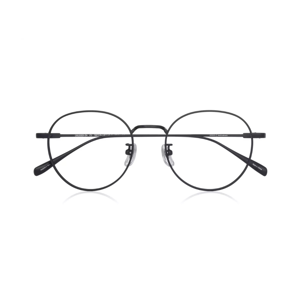 gọng kính metal cao cấp bst black in black